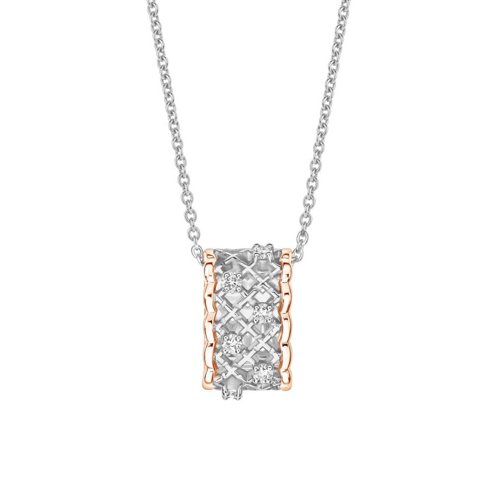 Pendant White and rose gold Diamond RétroMilano 2