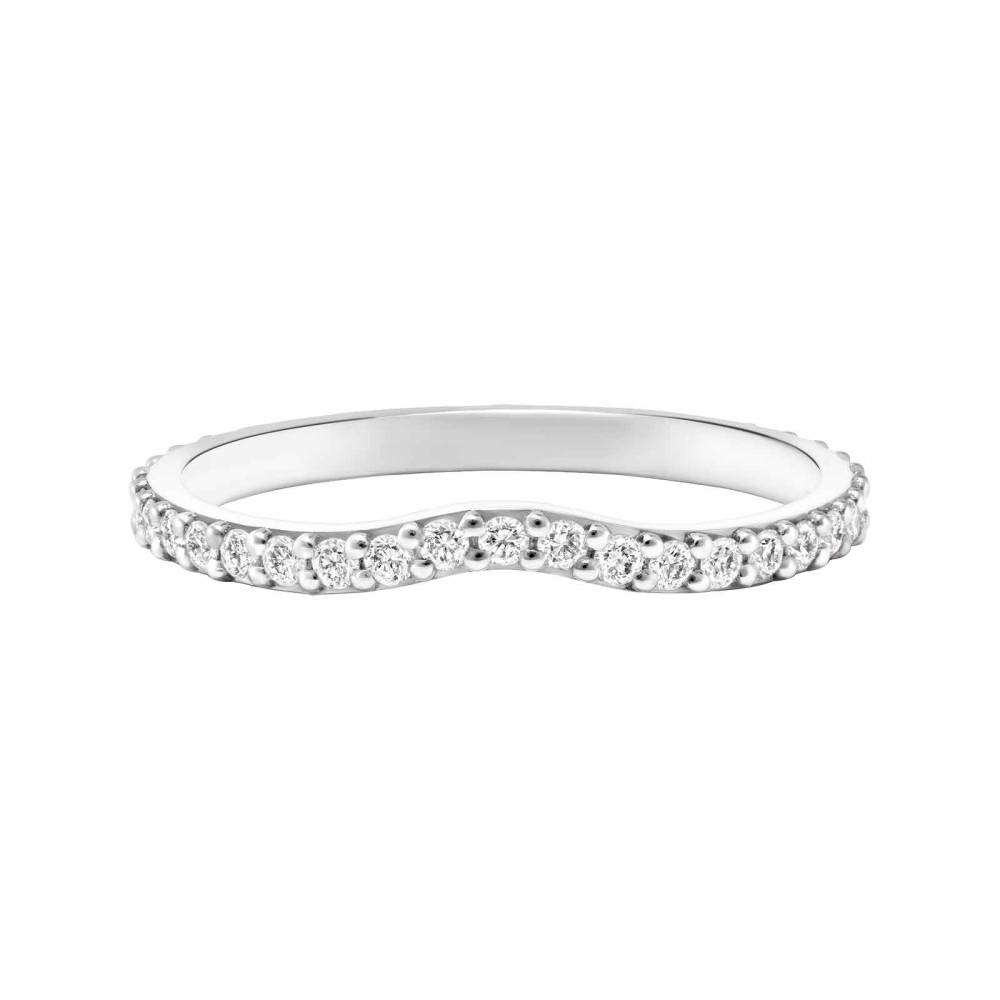 Ring Platinum Diamond Faubourg Courbée 2