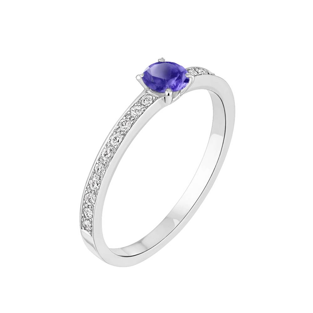 Ring White gold Tanzanite and diamonds Milady 2