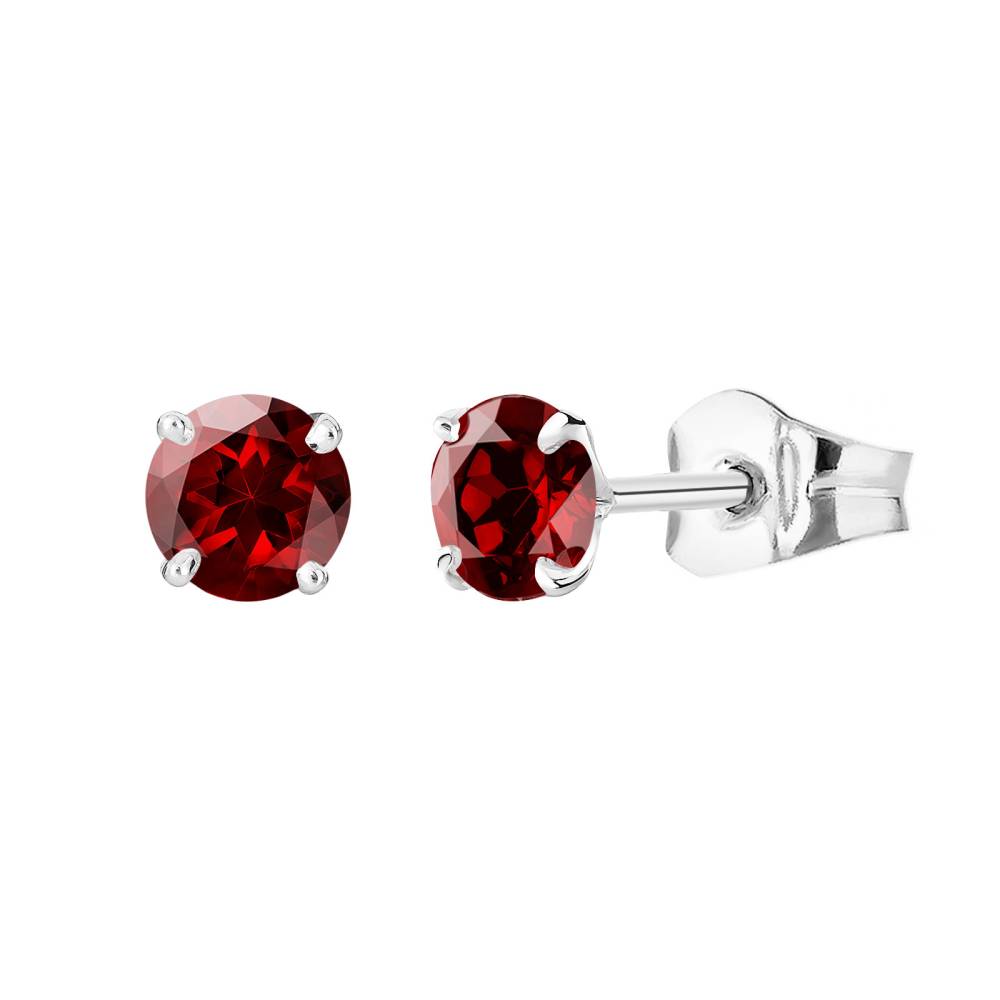 Earrings White gold Garnet Lady XL 2