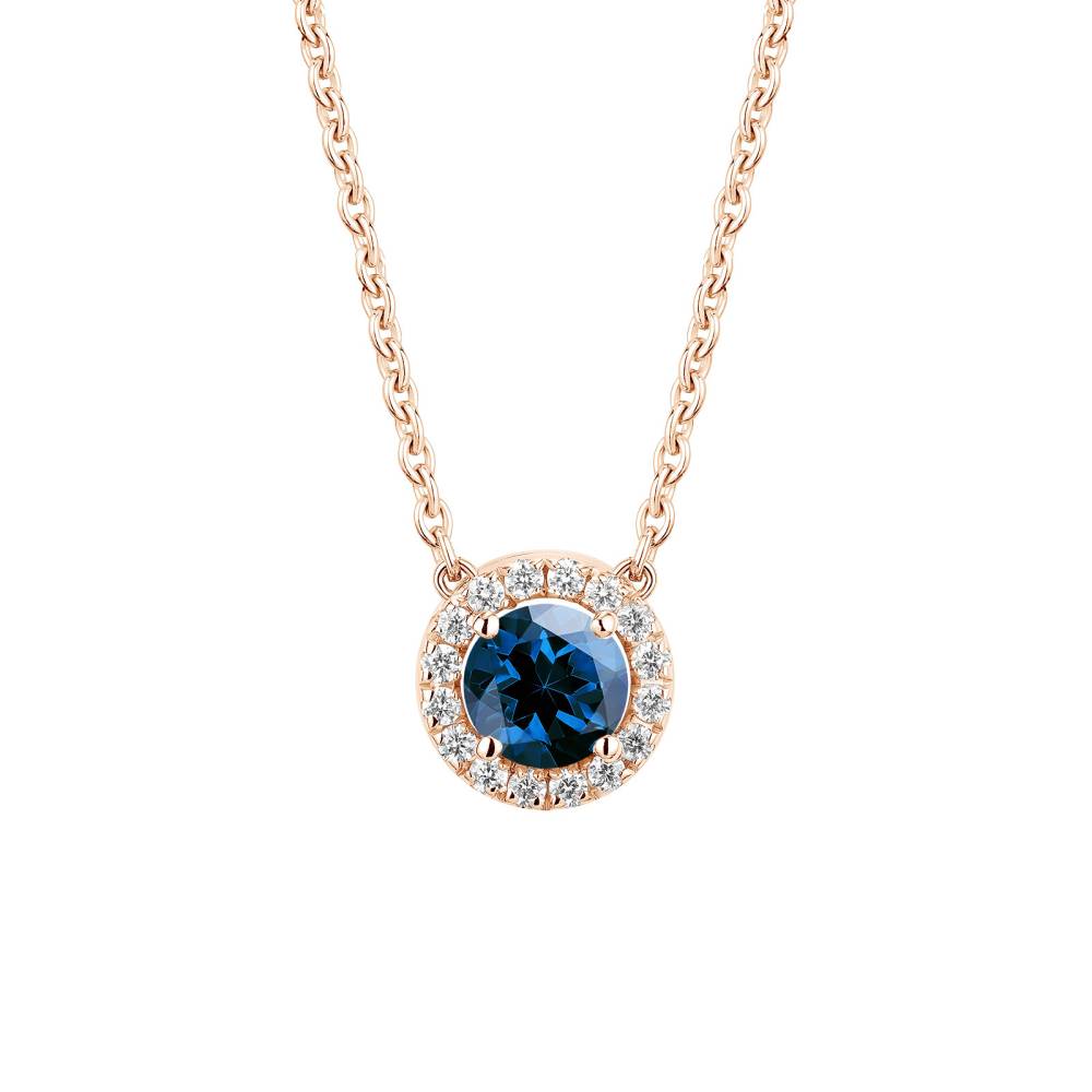 Pendant Rose gold Sapphire and diamonds Rétromantique S 2