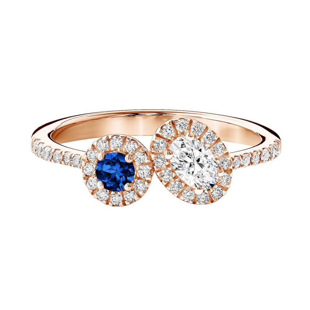 Ring Roségold Saphir und diamanten AlterEgo Ovale 2