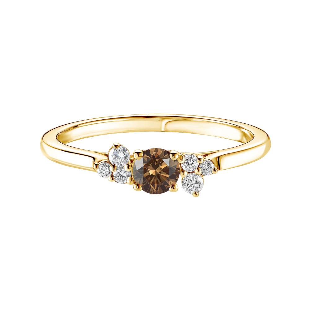 Bague Or jaune Diamant Chocolat et diamants Baby EverBloom 2