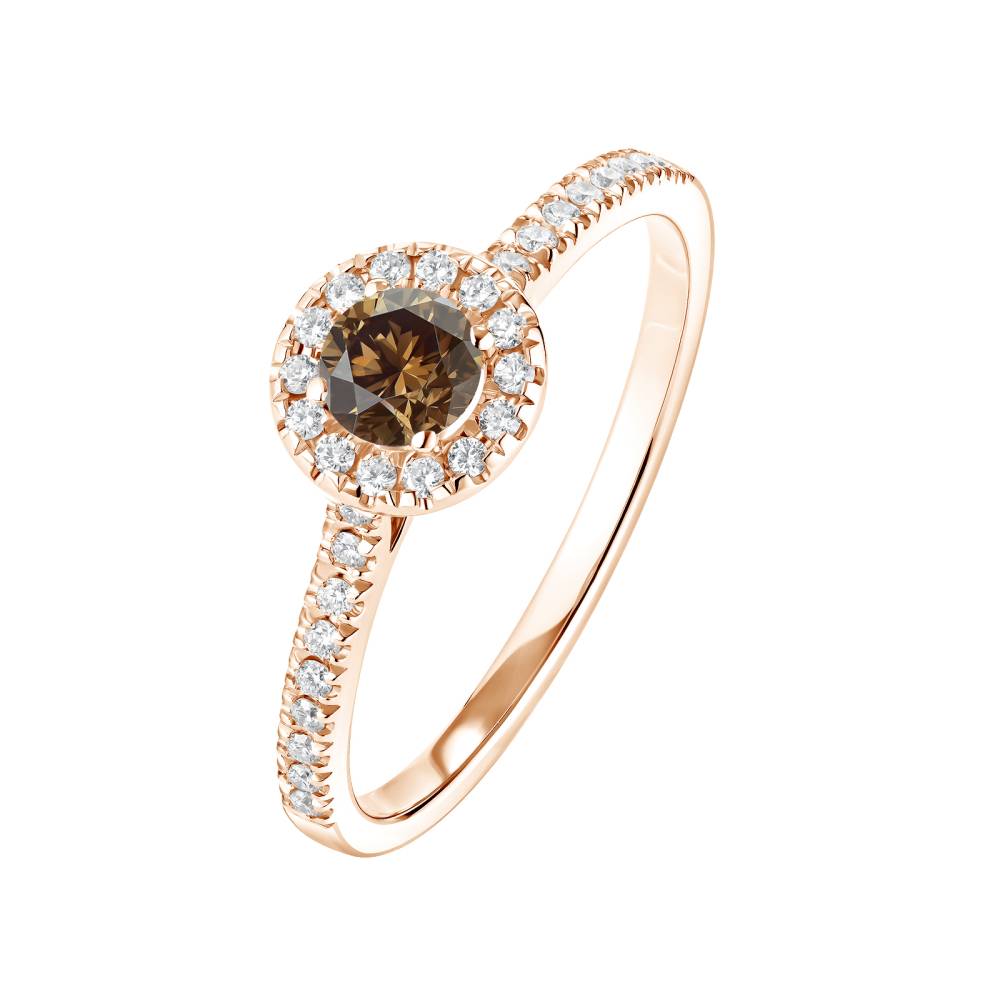 Ring Roségold Diamant-Schokolade und diamanten Rétromantique S Pavée 2