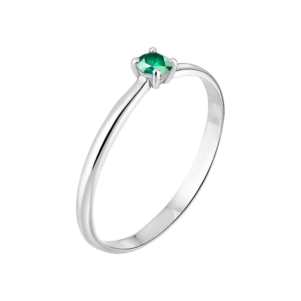 Bague Or blanc Emeraude Mini Lady 2