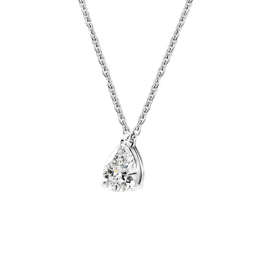 Pendentif Or blanc Diamant Lady Poire M 3