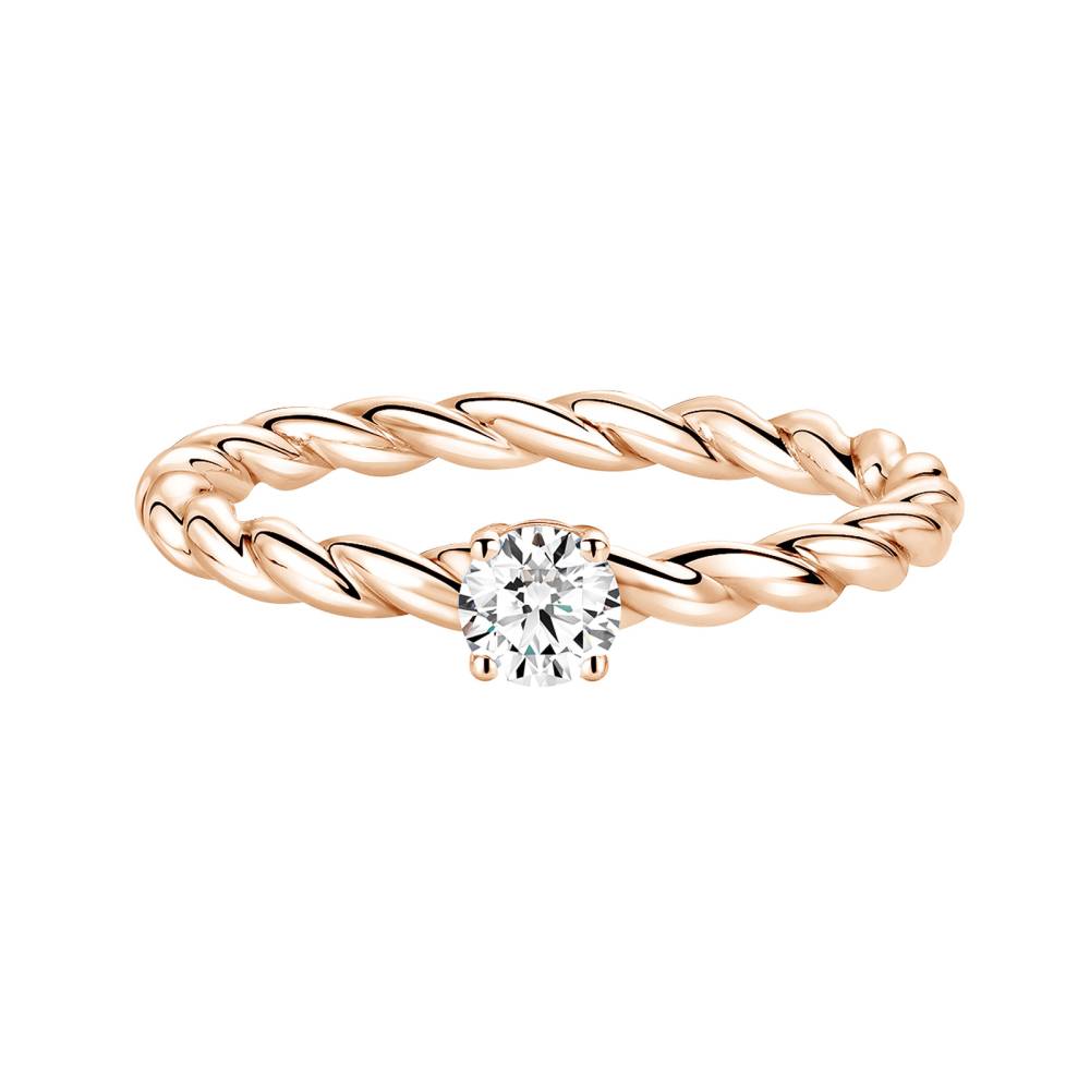 Ring Rose gold Diamond Capucine 4 mm 2