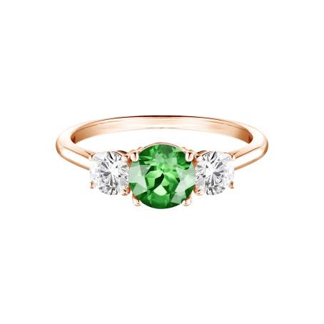 Bague Or rose 18 cts Tsavorite Little Lady Duo