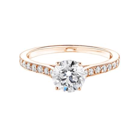 Lady Pavée 1 Ct Rose Gold Diamond Ring