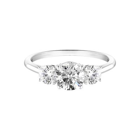 Bague Or blanc 18 cts Diamant Little Lady Duo