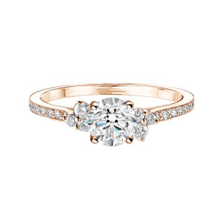 Bague Or rose 18 cts Diamant Baby EverBloom 5 mm Pavée