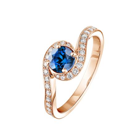 Amelia Rose Gold Sapphire Ring
