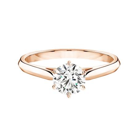 Bague Or rose 18 cts Diamant Lady 0,7 ct