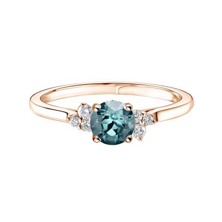Baby EverBloom 5 mm Rose Gold Blue Grey Sapphire Ring