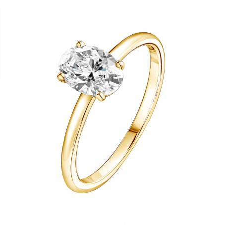 Lady Ovale Yellow Gold Diamond Ring