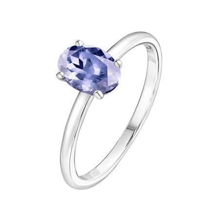 Bague Or blanc 18 cts Tanzanite Lady Ovale