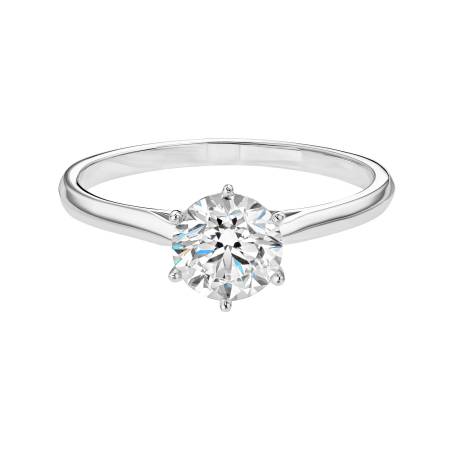 Bague Or blanc 18 cts Diamant Lady