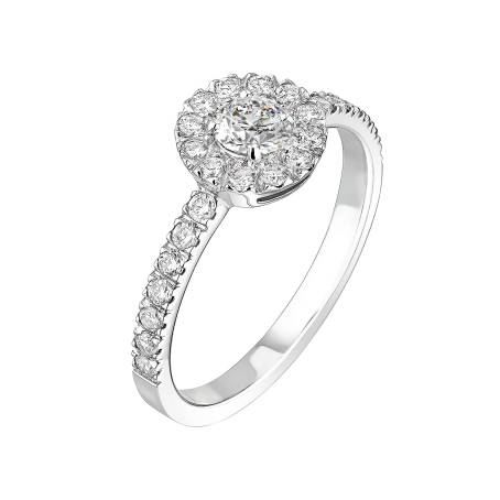Rétromantique Solo Pavée White Gold Diamond Ring