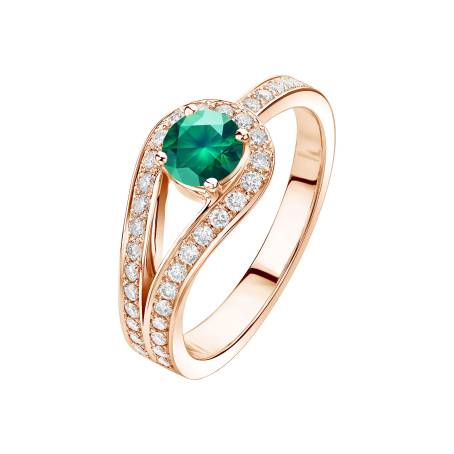Romy Rose Gold Emerald Ring