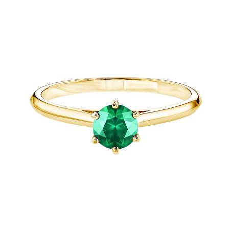 Bague Or jaune 18 cts Emeraude Little Lady