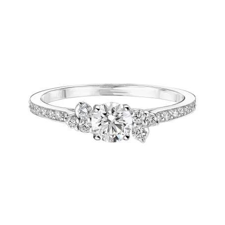 Bague Or blanc 18 cts Diamant Baby EverBloom 0,4 ct Pavée