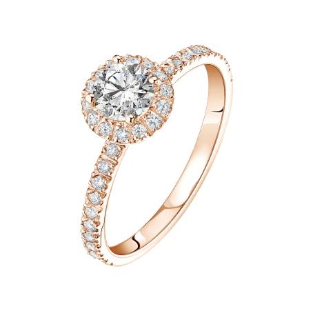 Rétromantique M Pavée Rose Gold Diamond Ring
