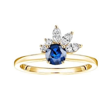 Little EverBloom Yellow Gold Sapphire Ring