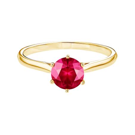 Bague Or jaune 18 cts Rubis Lady