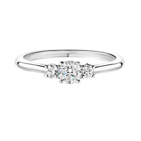 Bague Or blanc 18 cts Diamant Baby Lady Duo
