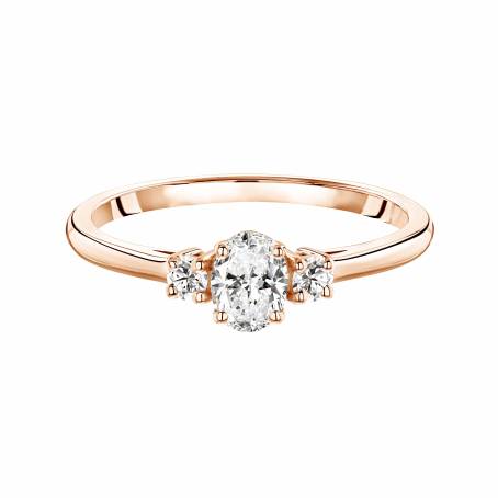Ring 18K Roségold Diamant Baby Lady Duo Ovale