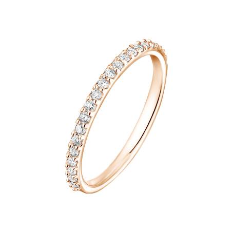 Faubourg Semi Pavée Rose Gold Diamond Ring
