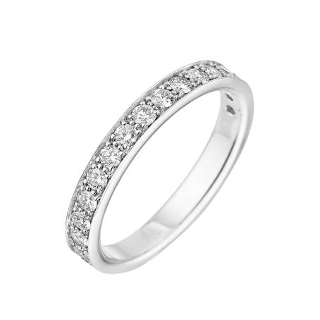 Alliance Or blanc 18 cts Diamant Sophie