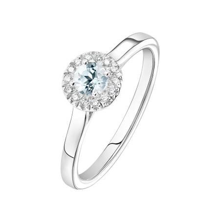 Rétromantique S White Gold Aquamarine Ring