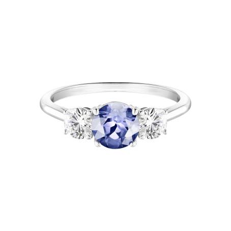 Bague Or blanc 18 cts Tanzanite Little Lady Duo