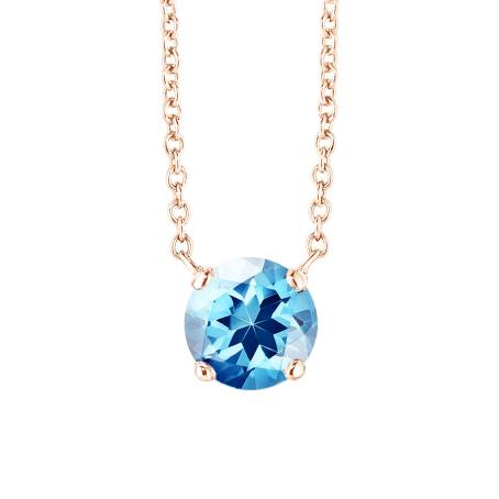 Pendentif Or rose 18 cts Topaze Lady XXL