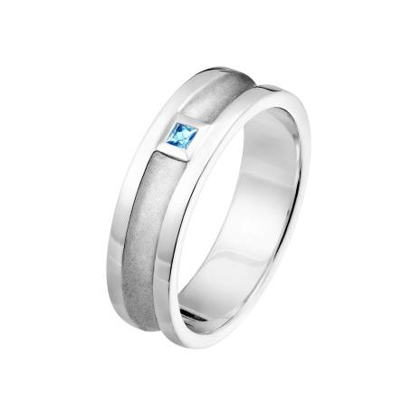 Bague Homme Platine Topaze Minotaure