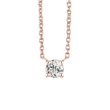 Lady Rose Gold Diamond Pendant