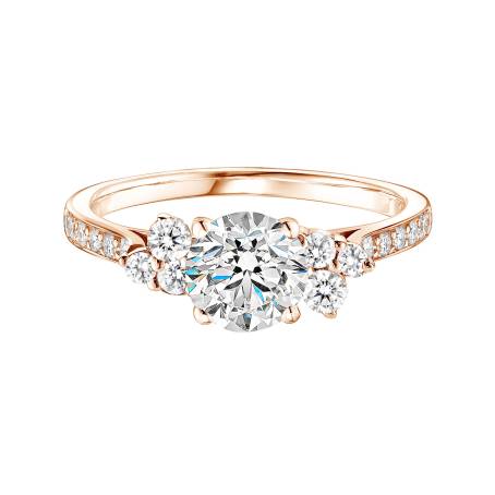 Bague Or rose 18 cts Diamant Baby EverBloom 6 mm Pavée