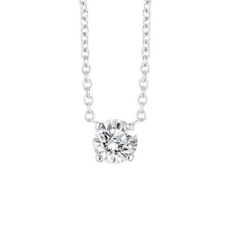 Pendentif Or blanc 18 cts Diamant Lady XL