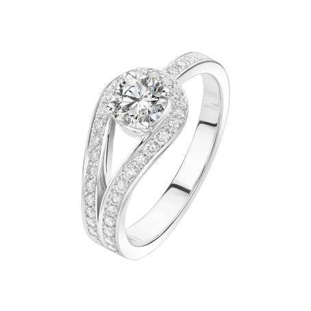 Bague Or blanc 18 cts Diamant Romy