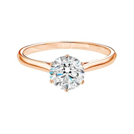 Bague Or Rose 18 cts Diamant Lady 1 ct