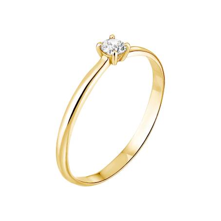Mini Lady Yellow Gold Diamond Ring