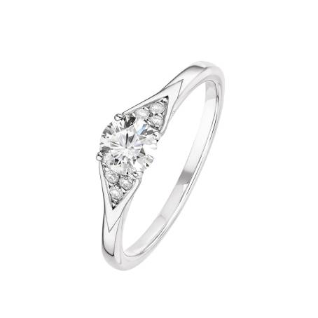 Bague Or blanc 18 cts Diamant Lady Trio