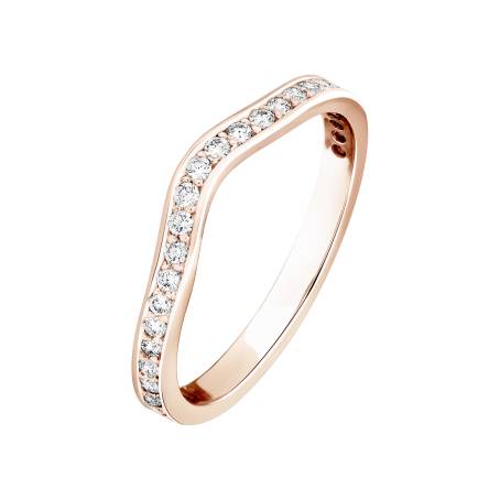 Alliance Or rose 18 cts Diamant Madame