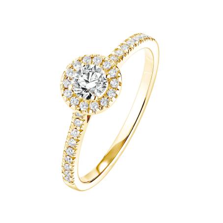 Rétromantique S Pavée Yellow Gold Diamond Ring