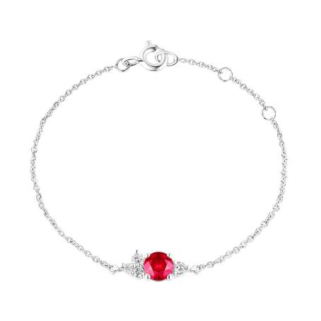 Bracelet Or blanc 18 cts Rubis Baby EverBloom