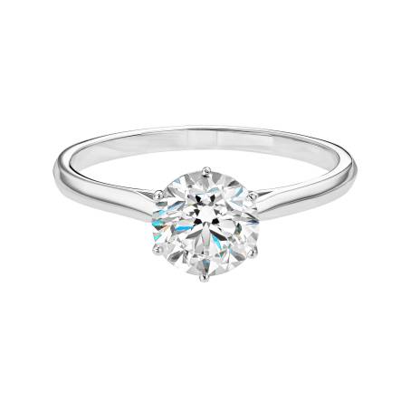 Bague Or Blanc 18 cts Diamant Lady 1 ct