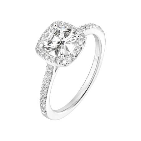 Rétromantique Coussin Pavée White Gold Diamond Ring