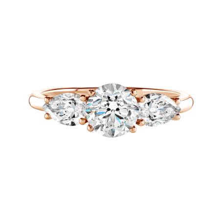 Lady Duo de Poires Rose Gold Diamond Ring