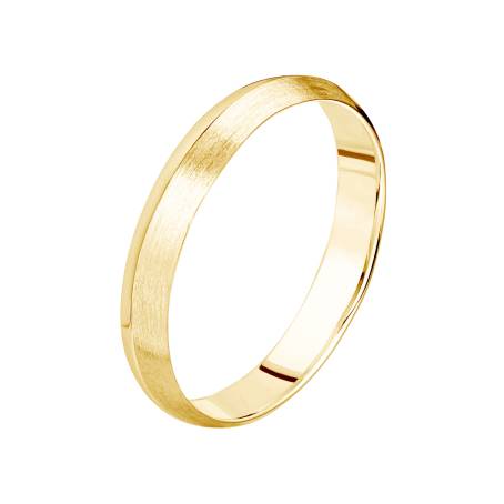 Thésée Love Brossée 3,5 mm Yellow Gold  Ring